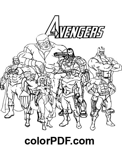 Avengers Poster Voor Kinderen Kleurplaten En Boeken In Pdf