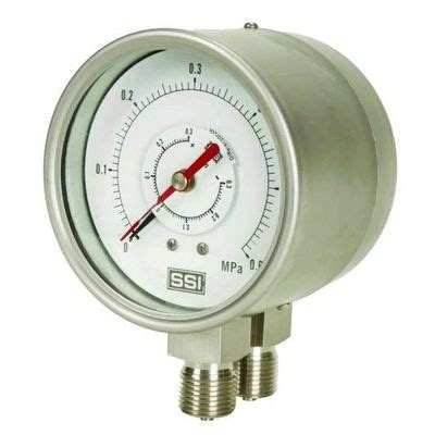 Double Bourdon Tubes Corrosion Proof Differential Pressure Gauge