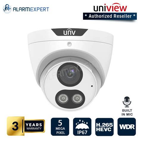 UNV 5MP HD ColorHunter Fixed Eyeball Network Camera 2 8mm F1 0