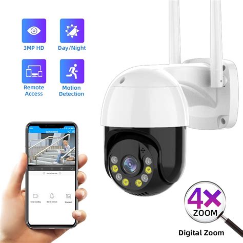 Camera De Supraveghere IP WIFI 3 MP Exterior Rotativa Conectare