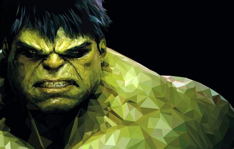 Photo Wallpaper Fiction, Monster, Green, Black Background, - Hulk ...