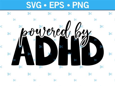 Powered By Adhd Svg For Cricut And Crafts Mental Health Svg Etsy