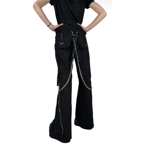 Women S Chains Black Rhinestones Gothic Punk Emo Tripp Pants Straps