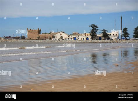 Beach Essaouira Morocco Atlantic Coast North Africa Africa Stock