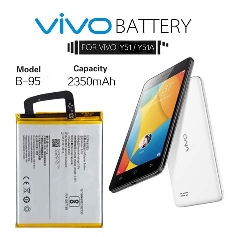 Vivo Y51 Y51a Y51l B 95 2350mah Standard Replacement Battery