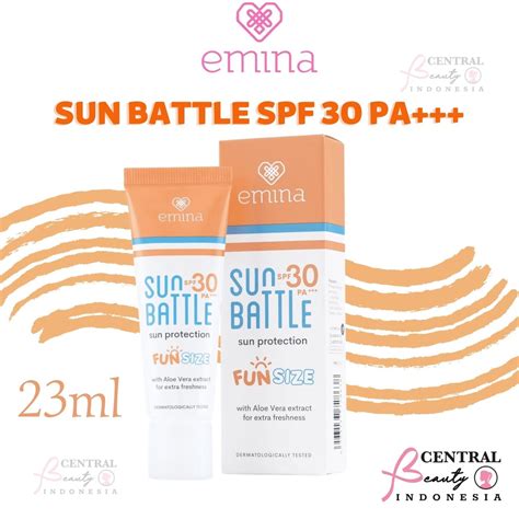 Jual EMINA Central Beauty Sun Battle SPF 30 PA 23ml Melindungi