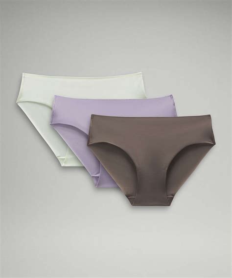 Lululemon Invisiwear Mid Rise Bikini Underwear Pack Elixir Lilac