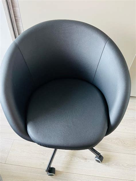 Ikea Skruvsta Swivel Chair Idhult Black Color Furniture Home