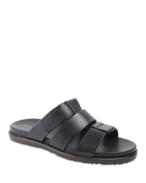 Bruno Magli Mens Empoli Leather Slide Sandals Bloomingdales