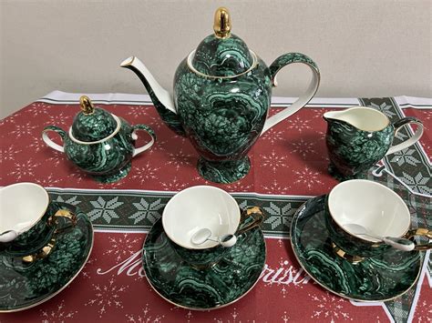 Green English Tea Set Porcelain Teapot Set - Teasetbox.com