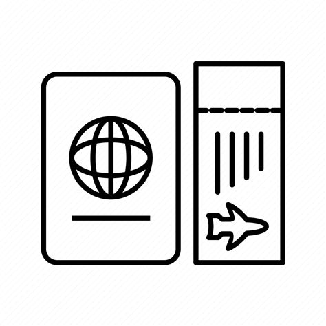 Passport Ticket Ticket And Passport Travel Icon Download On Iconfinder