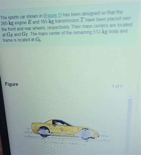 Solved The Sports Car Shown In Figure Has Been Designed Chegg