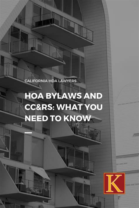 Hoa Bylaws And Ccandrs What You Need To Know Kaass Law