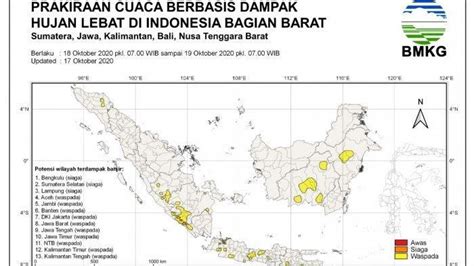 Bnpb Rilis Daerah Yang Masuk Status Waspada Hujan Lebat Termasuk