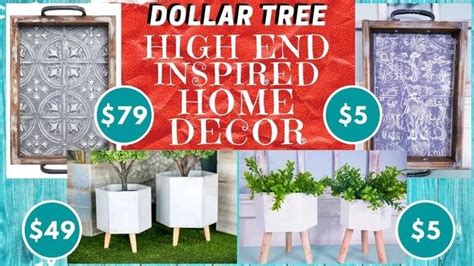 DIY DOLLAR TREE HIGH END Modern Home Decor Dupes Planter Stand Set