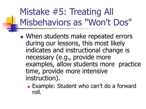 Ppt Classroom Behavior Management A Dozen Common Mistakes And What