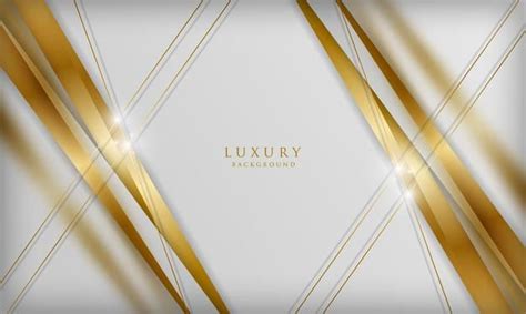 Premium Vector Luxury White Background With Golden Blur Line Elements