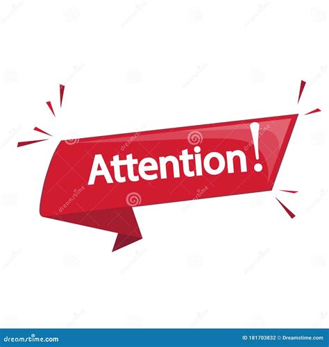 Attention Important Information Vector Image In Red Stock Vector