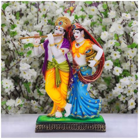 Buy Atoz India Cart Radha Krishna Statue In Resin Lord Krishna With