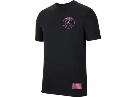 Jordan X Psg Paris Saint Germain Logo Tee Black Mens Us