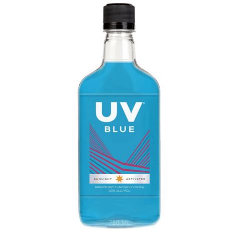 UV Vodka Blue Raspberry Flavored Plastic Bottle Vodka (750 ml) Delivery ...