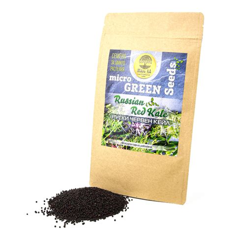 Руски червен кейл - Микро растения - "MADA RA" Microgreens Farm