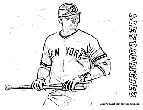 Mlb Baseball Player Coloring Page Clip Art Library