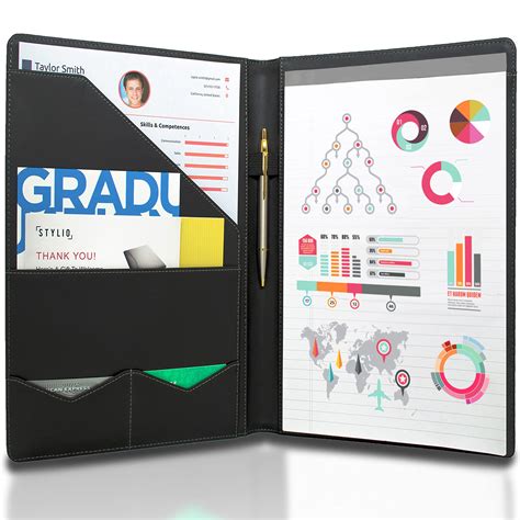 Buy STYLIO Padfolio Portfolio Organizer Binder | Interview Resume Folder, Legal Document ...