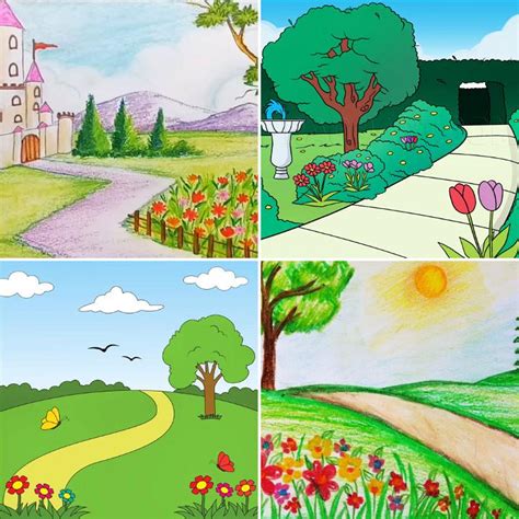 20 Easy Garden Drawing Ideas How To Draw A Garden
