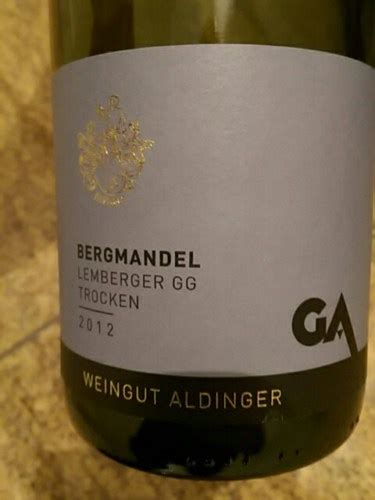 Aldinger Bergmandel Lemberger GG Trocken Vivino