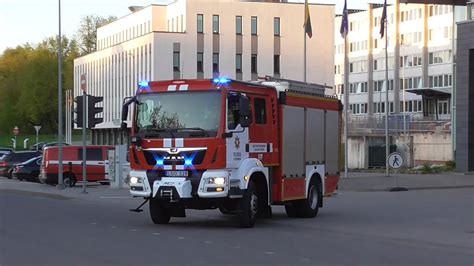 Einsatzfahrt Berufsfeuerwehr Wilna Feuerwache 6 Vilniaus Ugniagesių 6