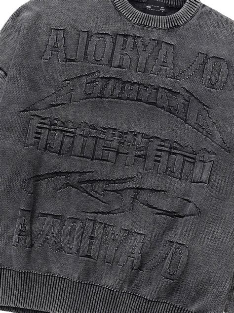 【ajobyajo】total Logo Washed Sweater Our Brand Ajobyajo Pressing Web