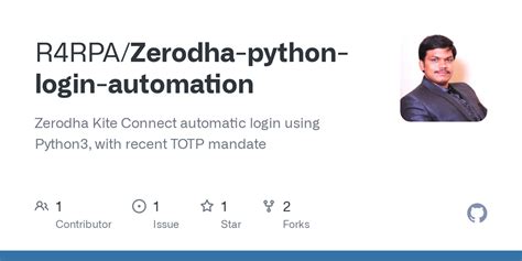 Github R Rpa Zerodha Python Login Automation Zerodha Kite Connect