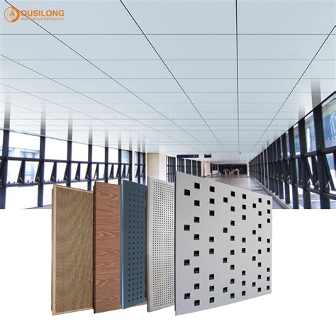 Dia Powder Coating Metal Ceiling Tiles Durable Perforated Suspended