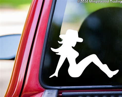 Buy Mudflap Cowgirl Vinyl Sticker Trucker Girl Lady Silhouette Country Truck Die Cut Decal