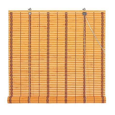 7ft Outdoor Blinds Burnt Bamboo Roll Up Blinds Durable Reliable Double Catch Roll Up Hardware ...