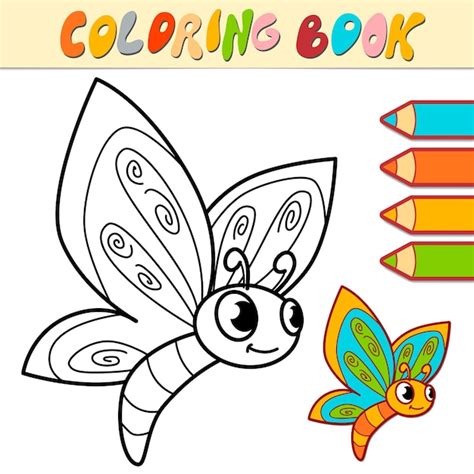 Livre De Coloriage Ou Page Pour Les Enfants Illustration De Papillon