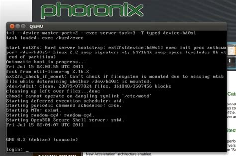 Test Driving GNU Hurd, With Benchmarks Against Linux - Phoronix