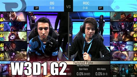 Origen Vs Roccat Week Day S Eu Lcs Spring Og Vs Roc G