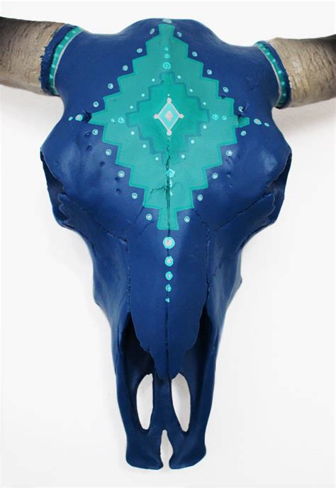 Mexican Style Hand Painted Faux Cow Skull Sizes Available Etsy Uk