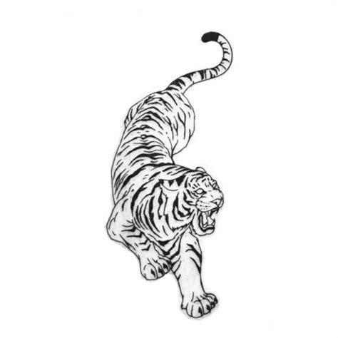 A Drawing Of A Tiger Running On Its Hind Legs