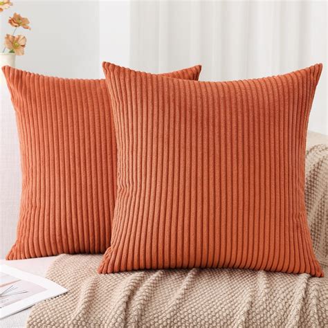 Amazon Fancy Homi 2 Packs Coral Decorative Throw Pillow Covers