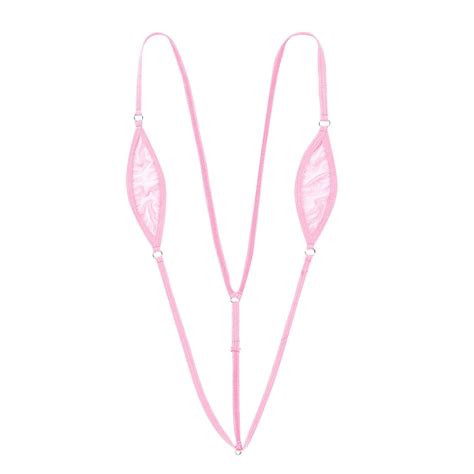 De Damen Sexy Micro Bikini R Ckenfrei Bademode Transparent Unterw Sche
