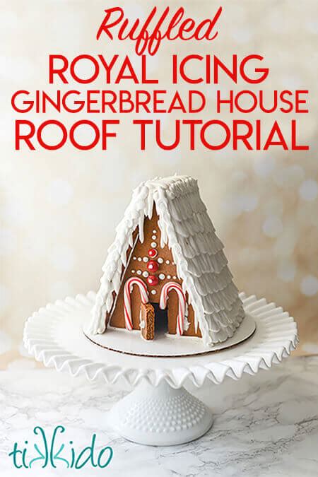 Ruffled Royal Icing Gingerbread House Roof Tutorial