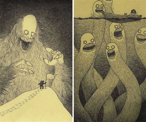 Artista Hace Dibujos De Monstruos Aterradores En Notas Adhesivas Arte