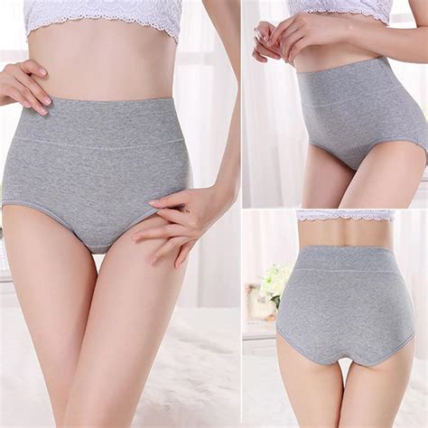 Cheap Langsha High Waist Women S Panties Solid Color Breathable