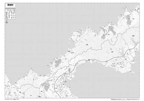 マップルの市町村別行政区分地図 沖縄県 恩納村 （モノクロ）を印刷販売マップル地図プリント