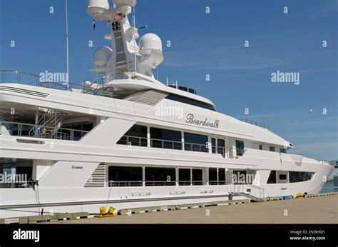 Galveston Texas February 2023 Luxury Superyacht Boardwalk Owned By