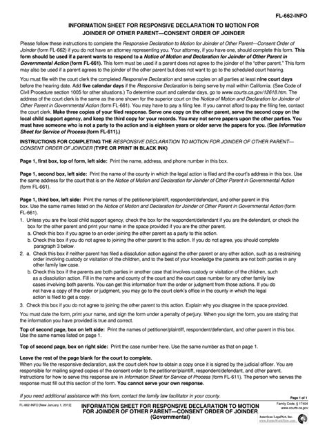 Fillable Online FL 662 INFO INFORMATION SHEET FOR RESPONSIVE