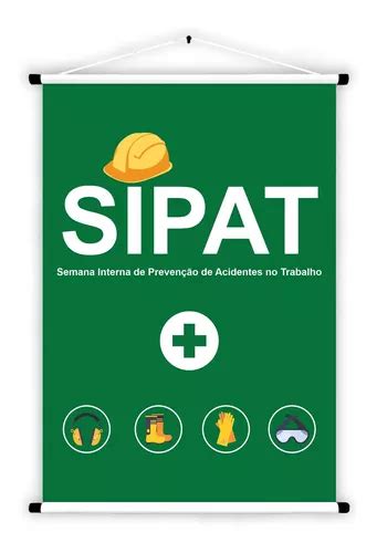 Banner De Lona Sipat Semana Prevenção De Acidentes 85x60cm